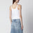 White organic cotton tank top