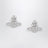 Orecchini Orb in metallo platino con cristalli