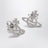 Orecchini Orb in metallo platino con cristalli