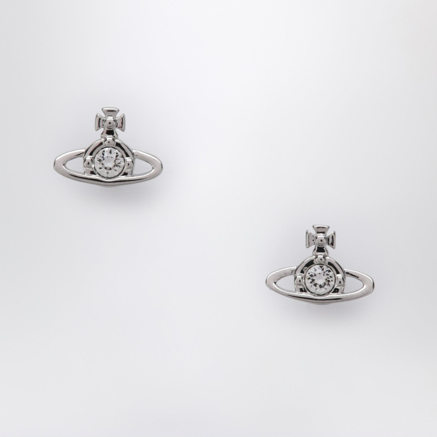 Nano Solitaire earrings in platinum