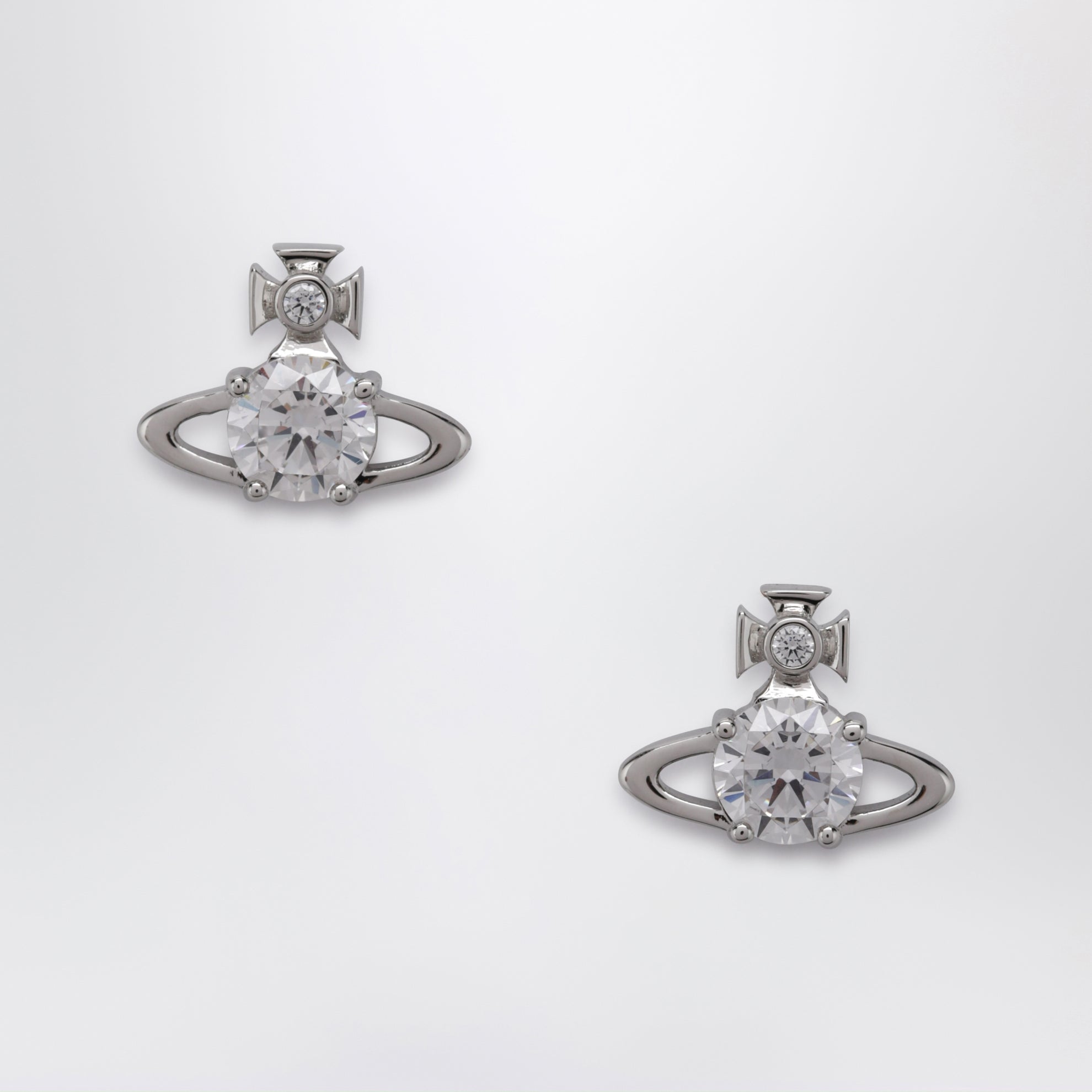 Earrings with Orb logo and crystal