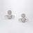 Orecchini Orb in metallo platino con cristalli