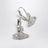 Grace Bas Relief earrings in platinum brass with crystals