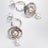 Boucles d'oreilles puces en perles de platine