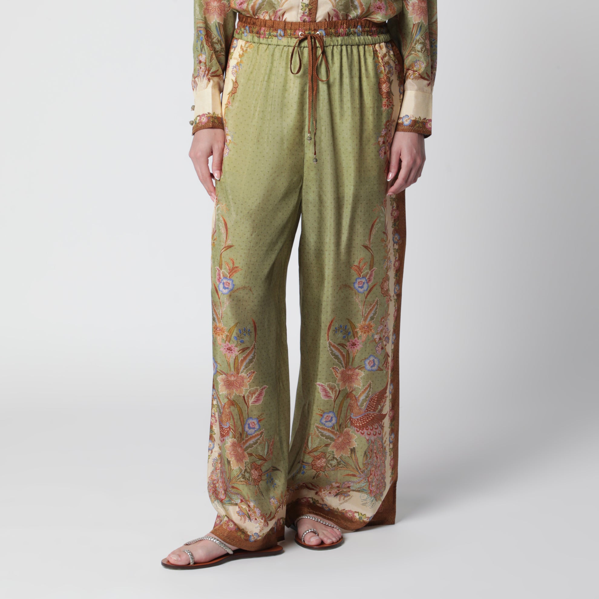 Indra Relaxed trousers with floral print