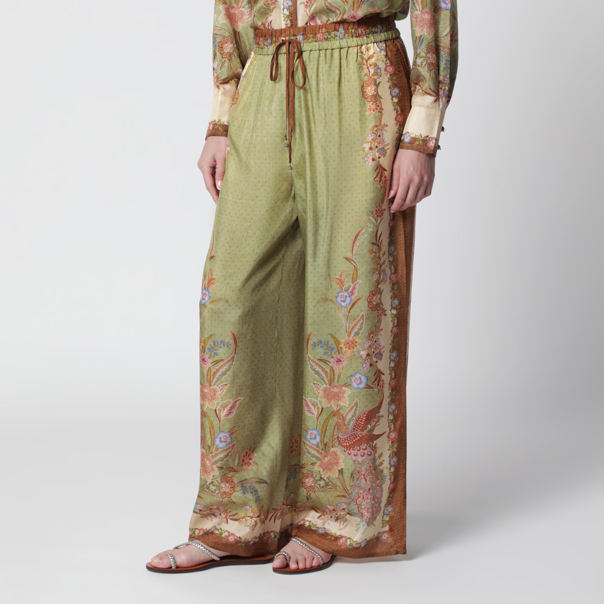 Indra Relaxed trousers with floral print