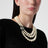 Collana di perle a tre file Graziella con logo Orb