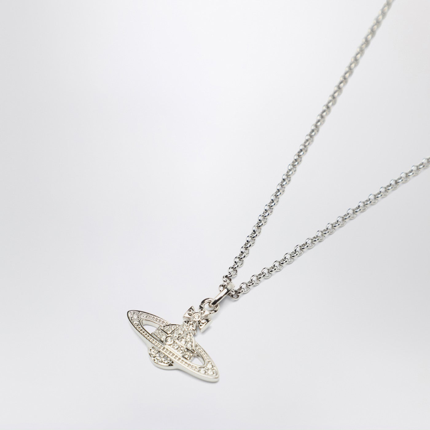 Orb logo necklace with crystals