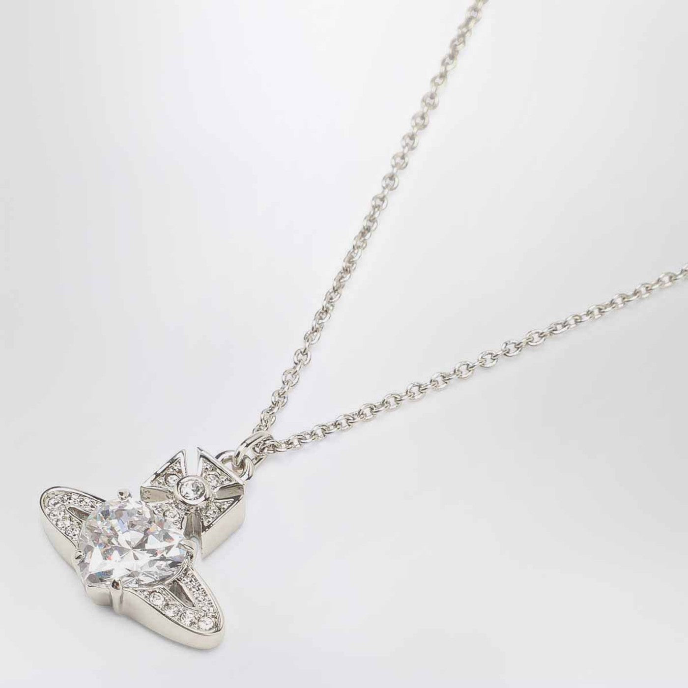 Collana Ariella con logo Orb e cuore con cristalli