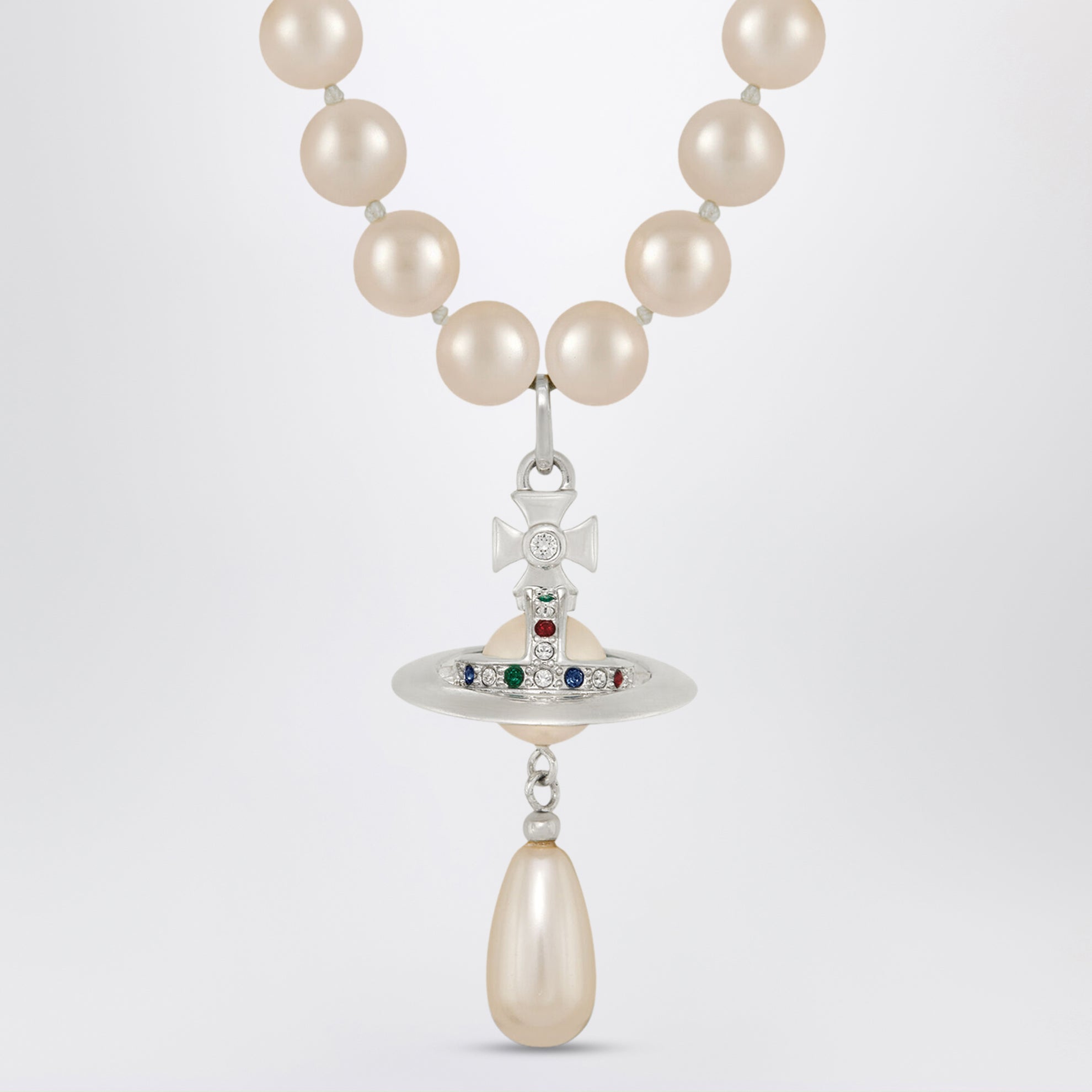 Collana choker One Row Pearl Drop