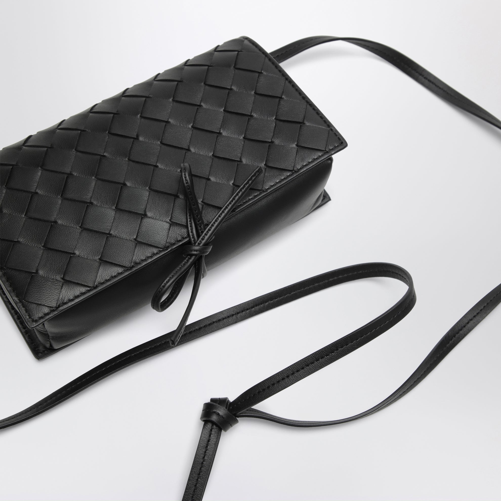 Black Intrecciato crossbody bag