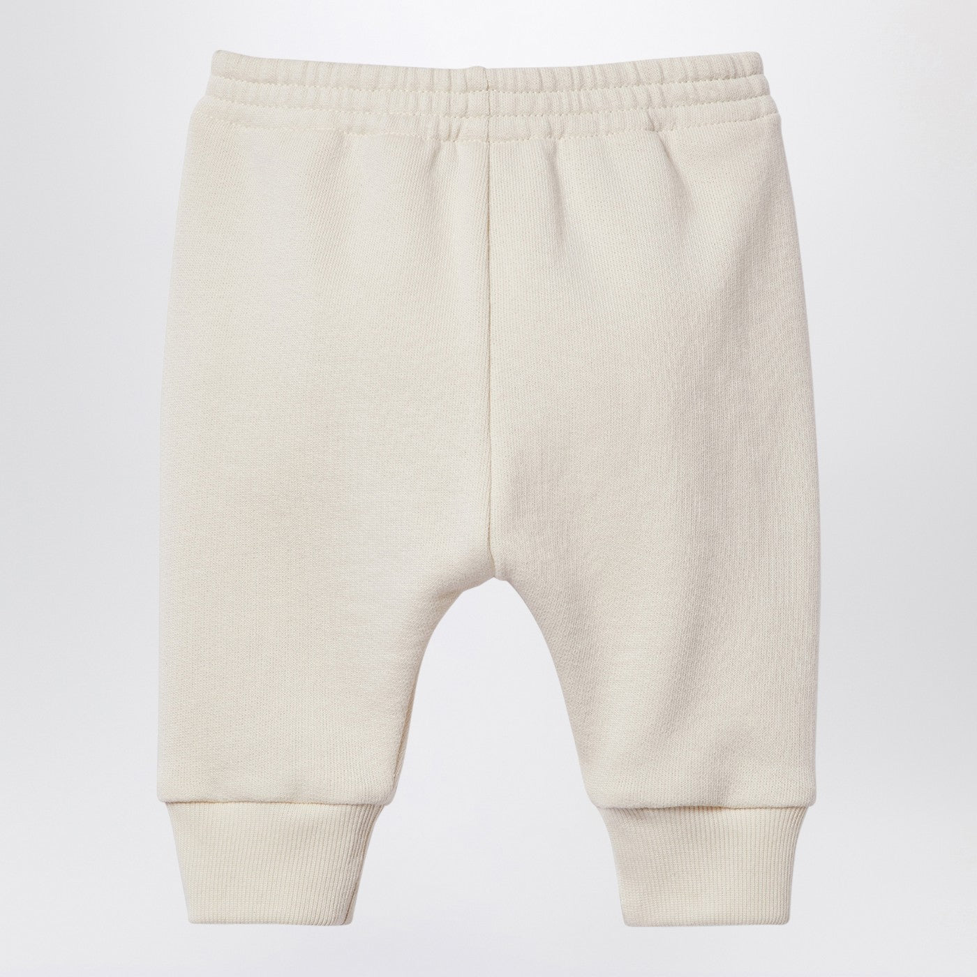 White cotton jogging trousers