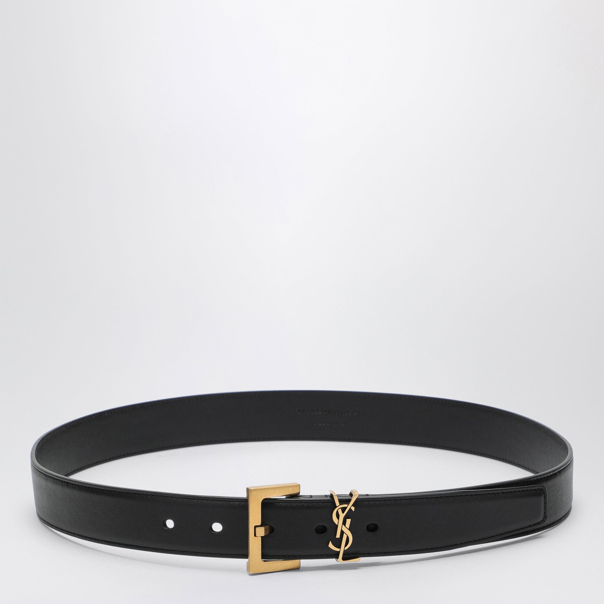 Black Cassandre belt in smooth leather