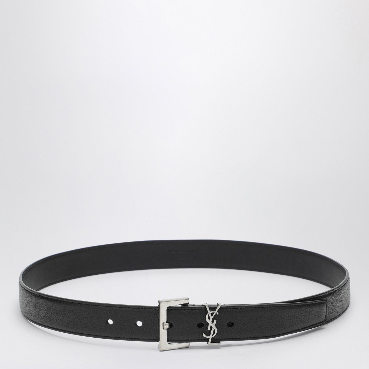 Ceinture Cassandre noire en cuir grainé