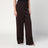 Pantalone a gamba dritta in lana color prugna