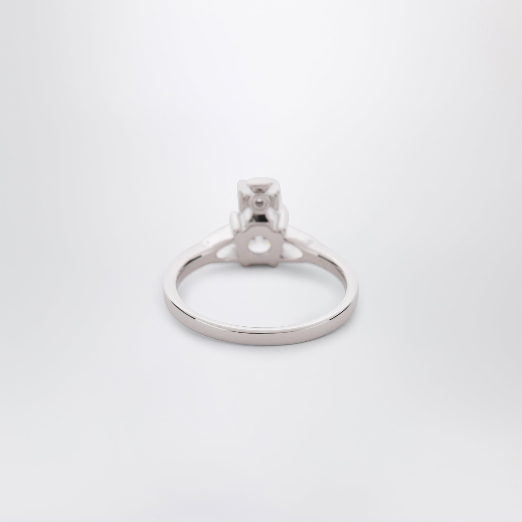 Reina Petite Ring With Orb Logo And Crystals