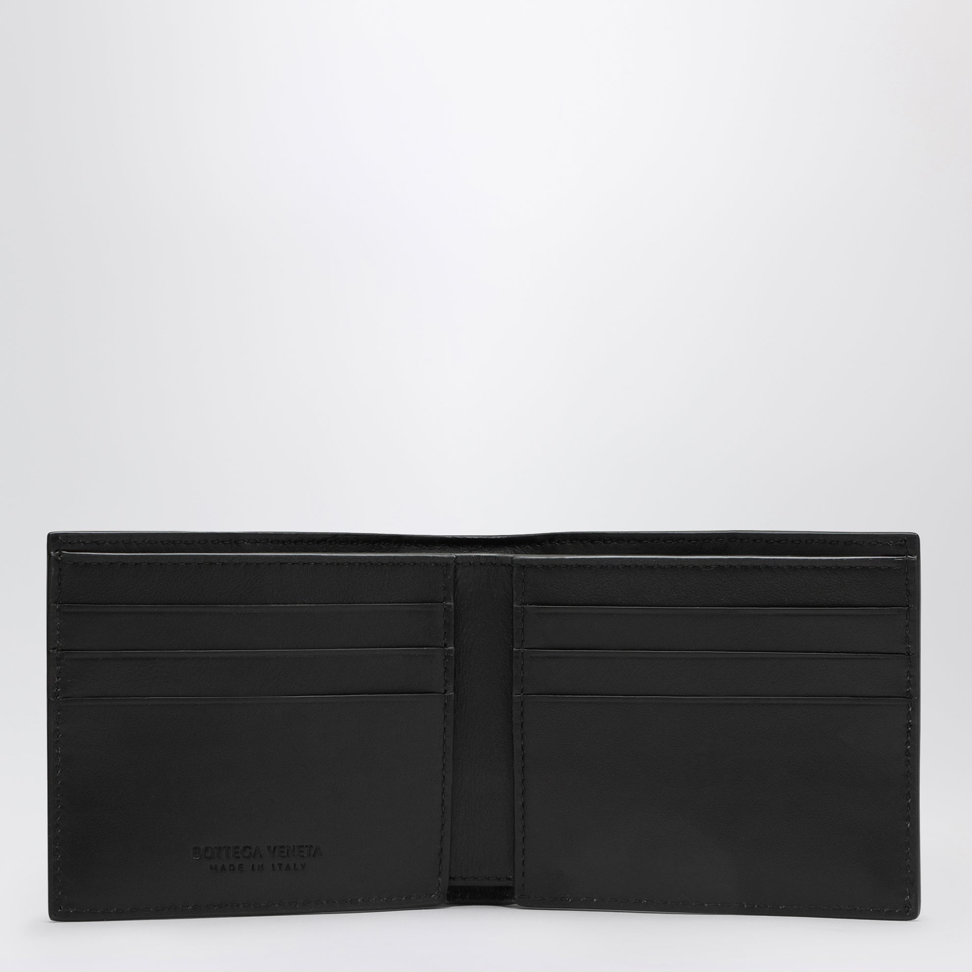 Black Intreccio bi-fold wallet