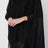 Char black silk chiffon cape