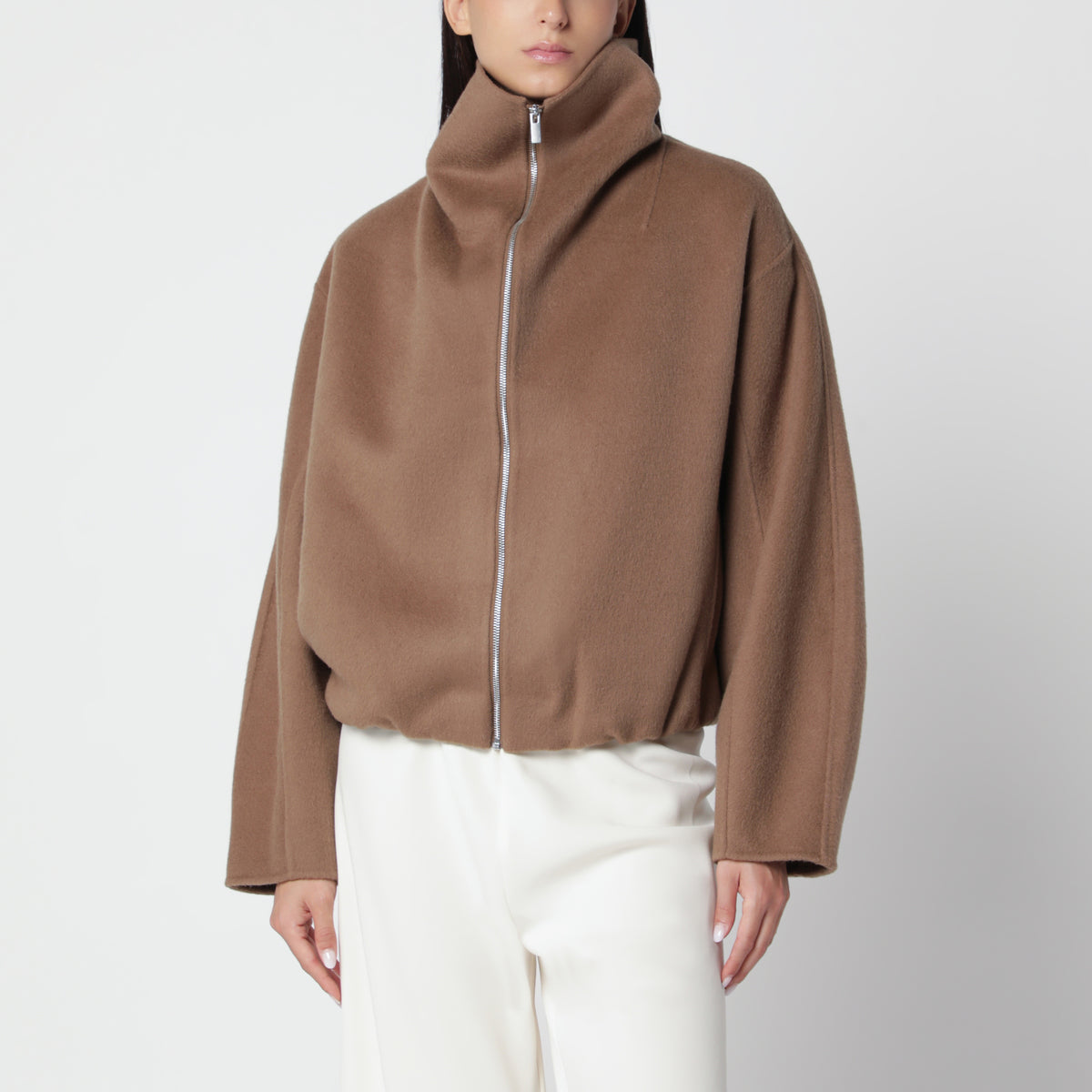 Lindy tan double-face wool jacket