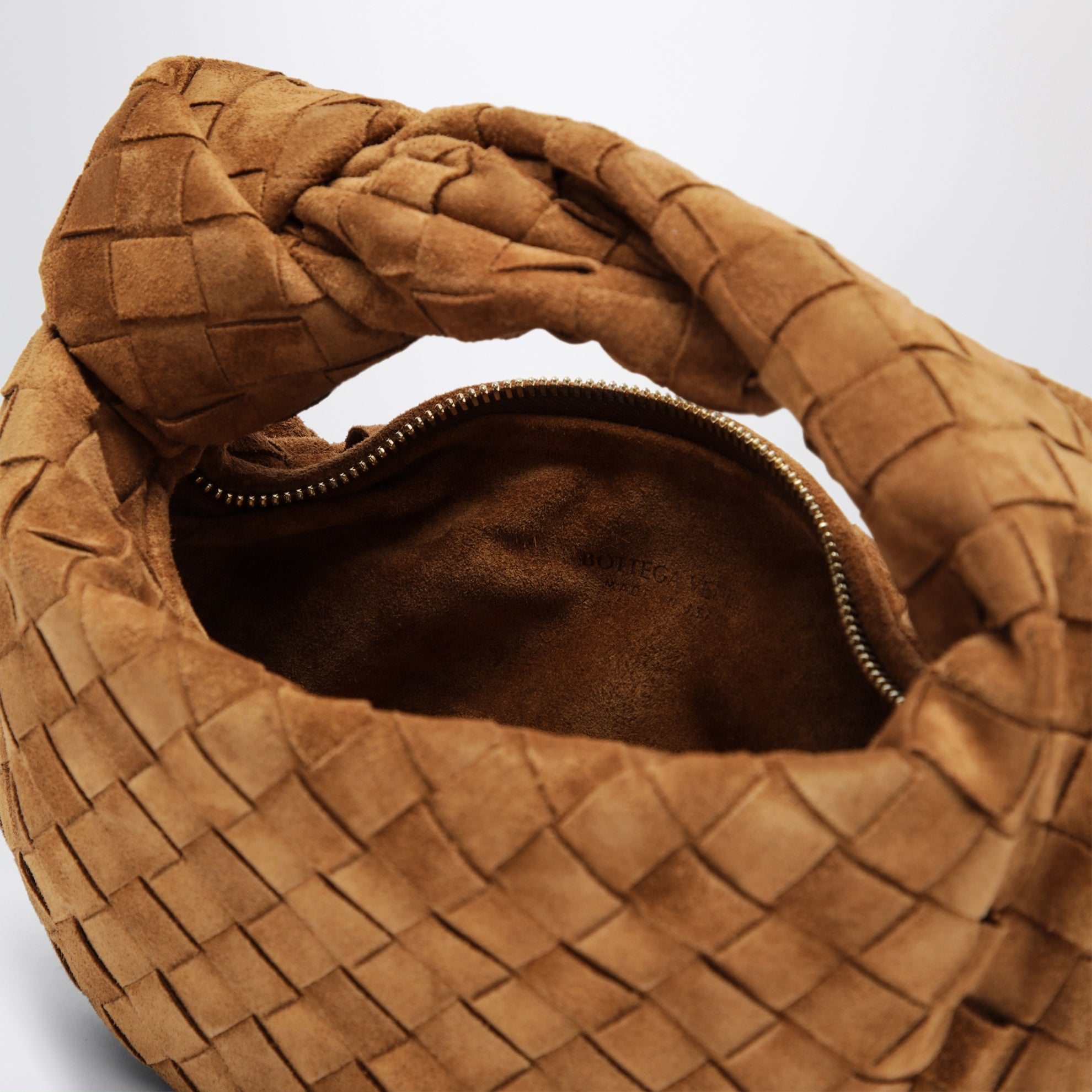 Borsa Mini Jodie in suede color Amber