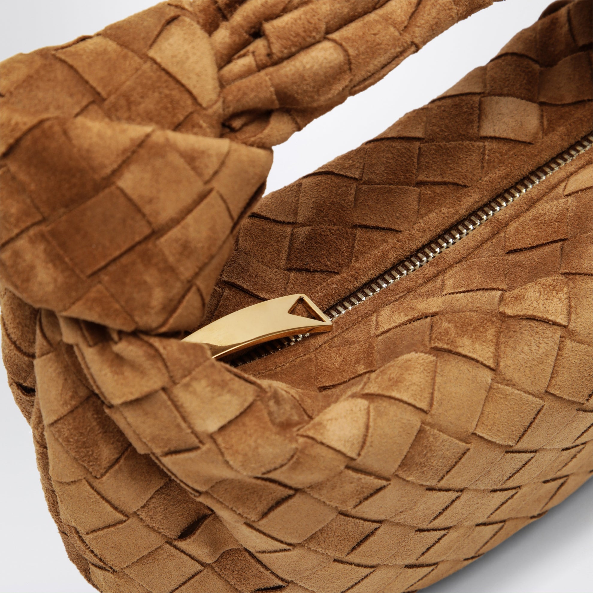 Borsa Mini Jodie in suede color Amber