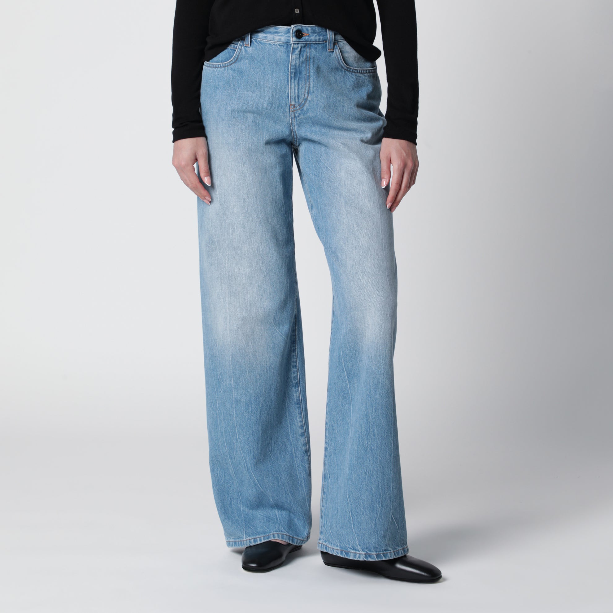 Jeans Eglitta in denim di cotone blu