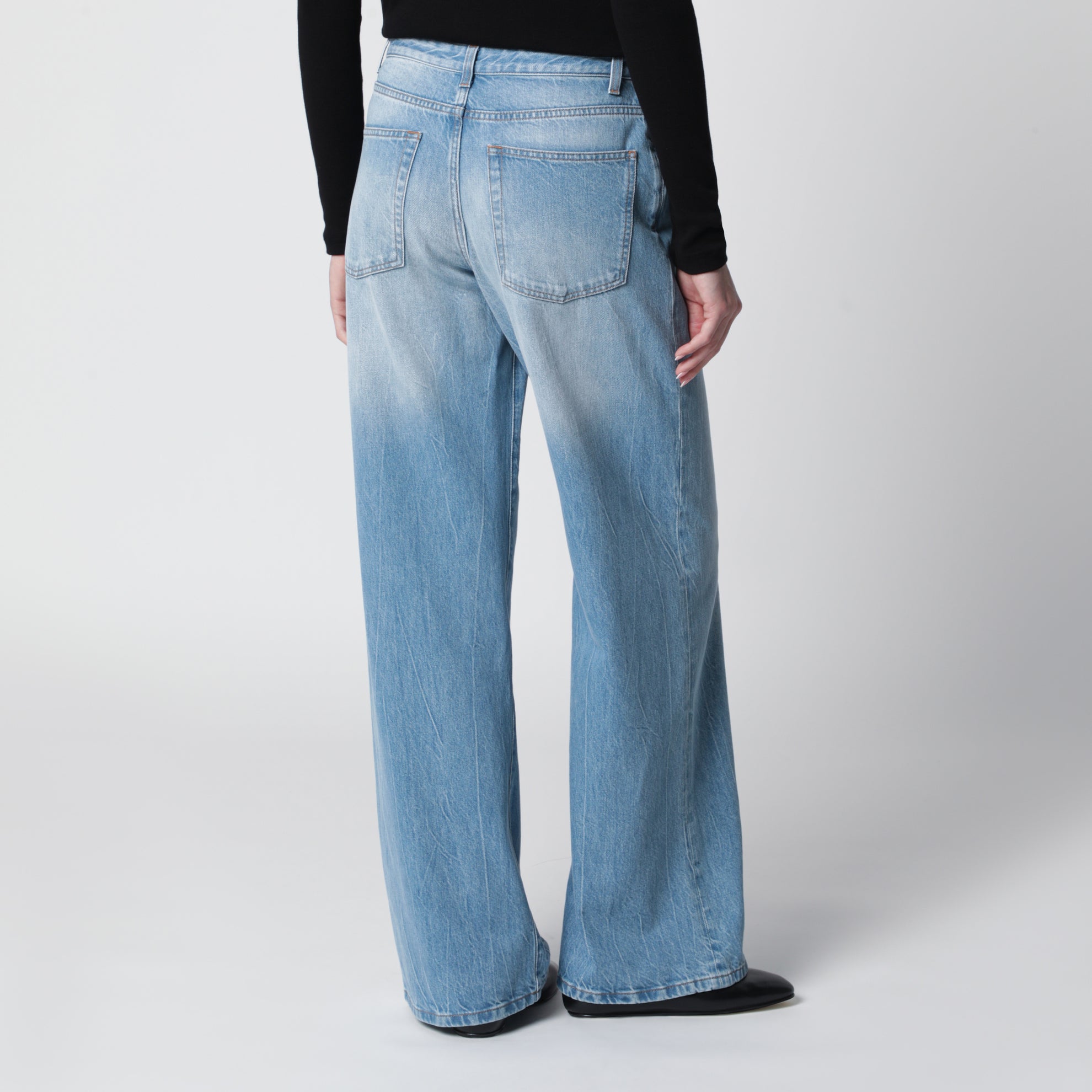 Jeans Eglitta in denim di cotone blu