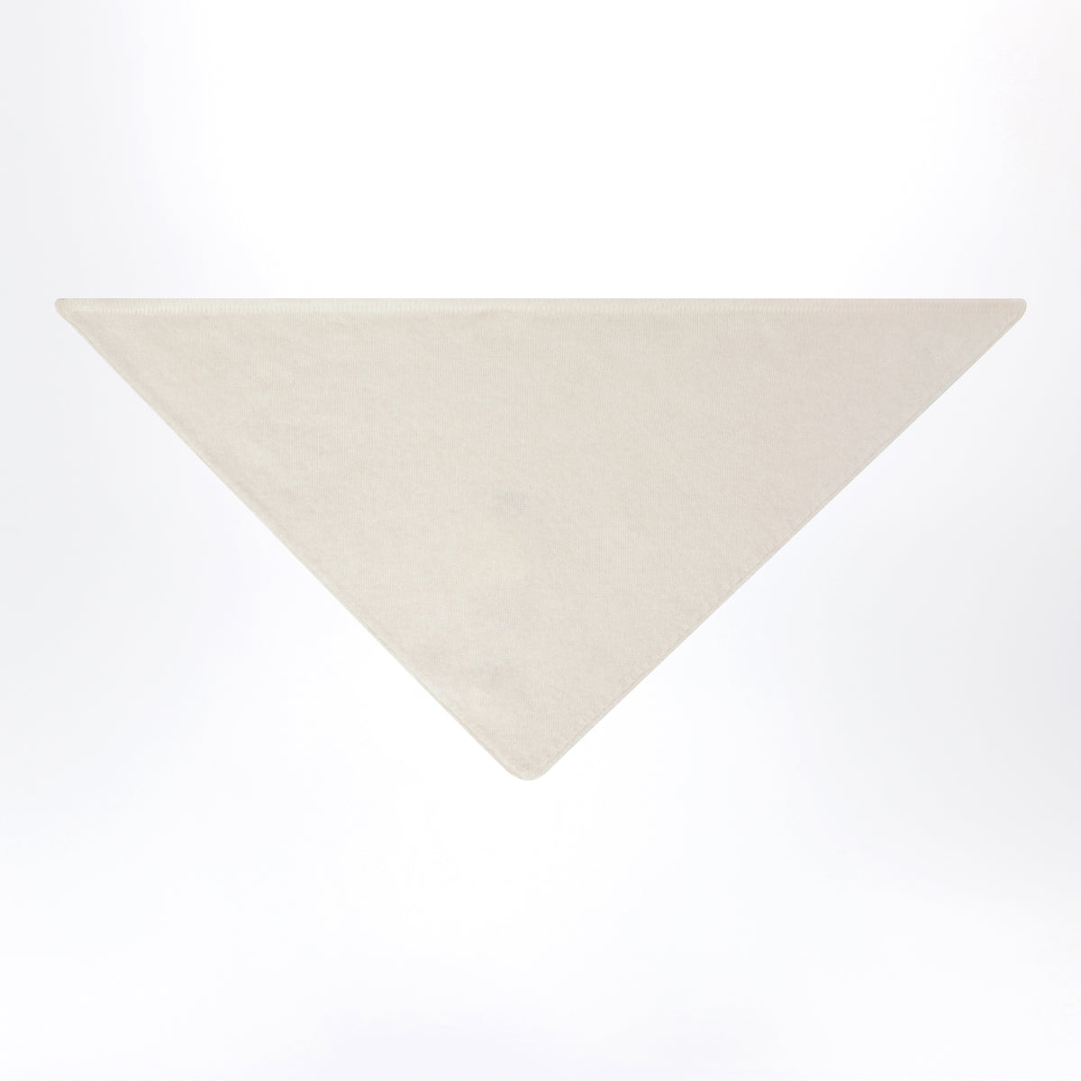 Sciarpa triangolare Bini color vaniglia in cashmere biologico