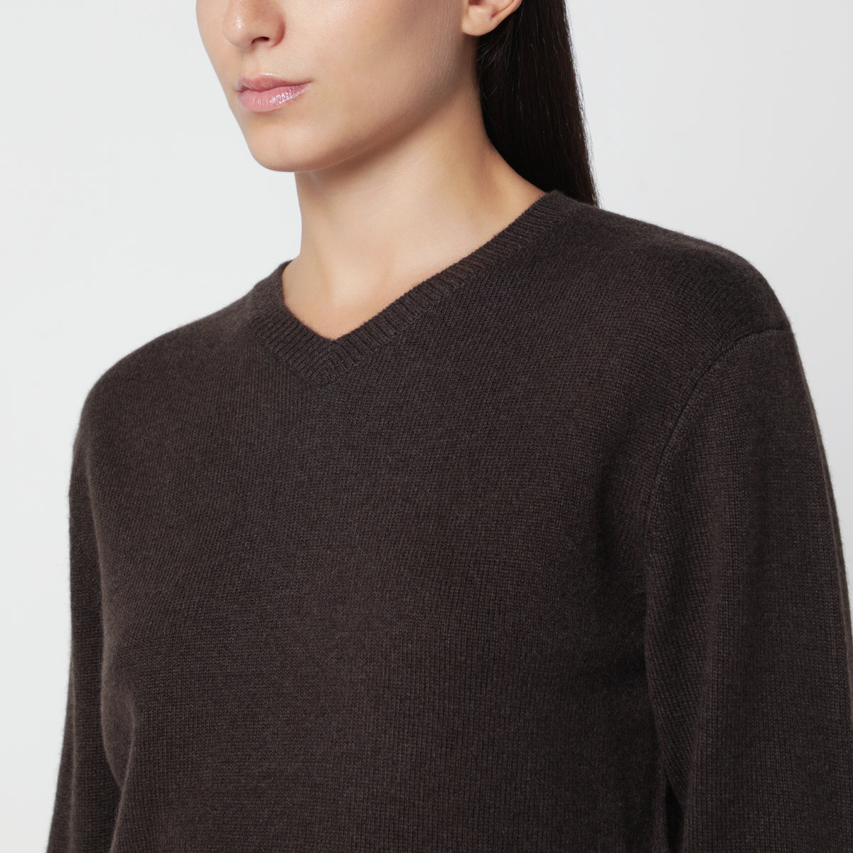 Gaelle Chocolate Cashmere Sweater