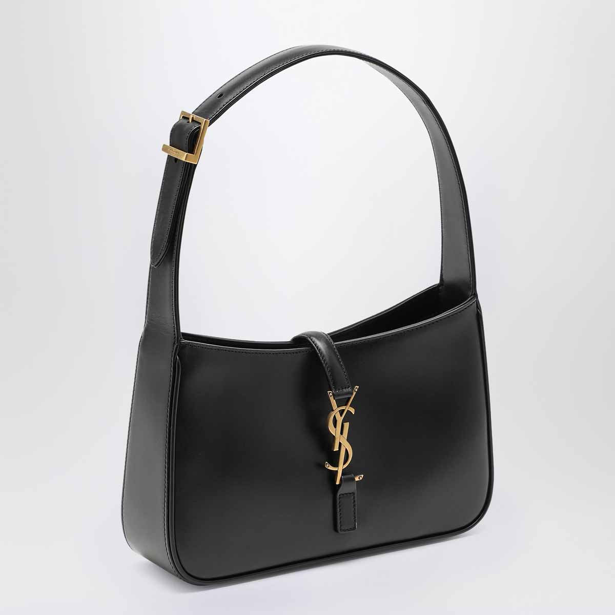 Borsa 5 À 7 nera in pelle liscia