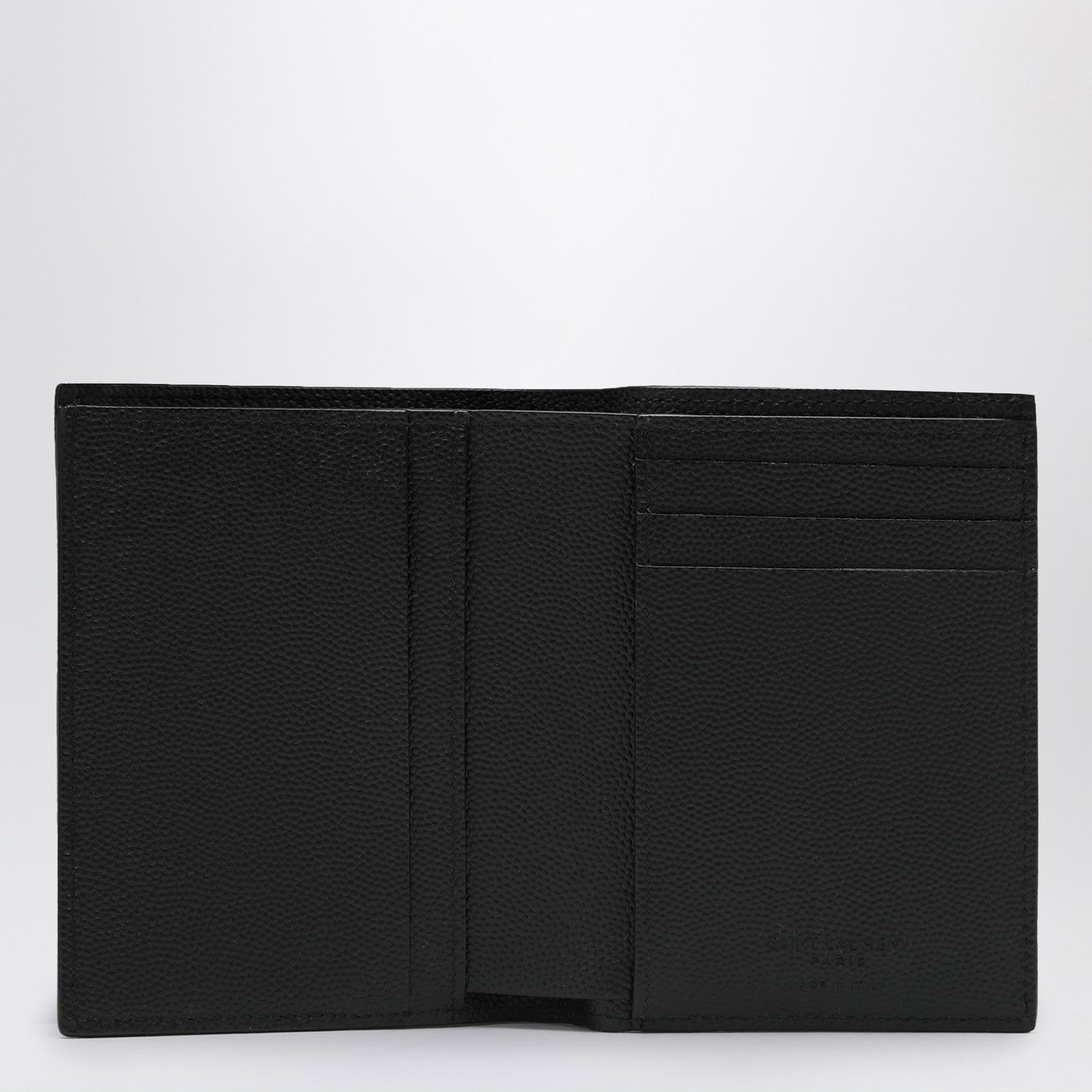 Kartenetui aus schwarzem Grain de Poudre-Leder