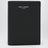 Card holder in black grain de poudre leather