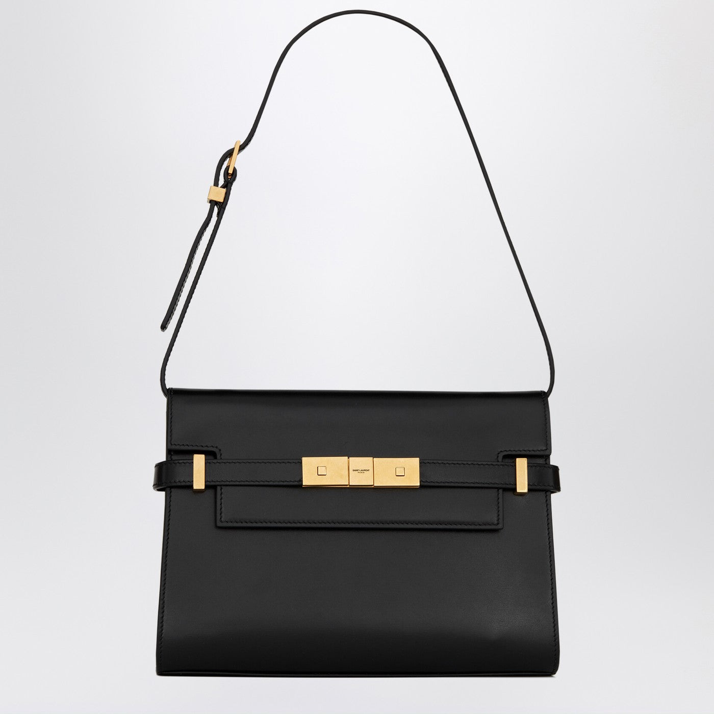 Saint Laurent Manhattan small bag in black leather | TheDoubleF