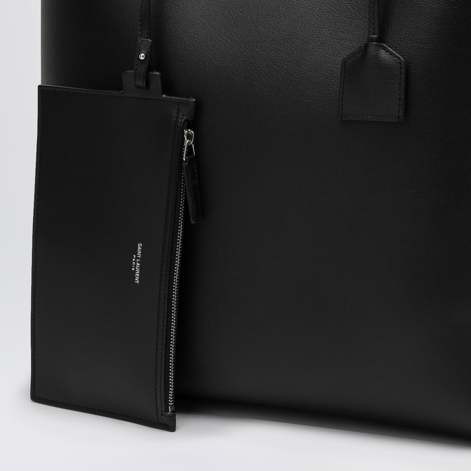 Borsa shopping Bold nera in pelle