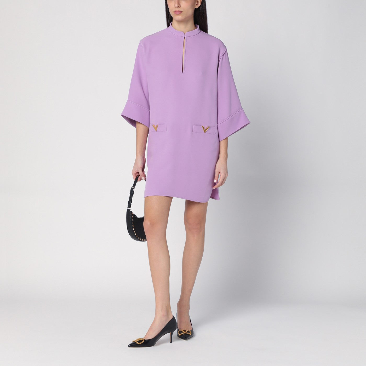 lilac silk mini dress Pracilla Silk Mini Dress