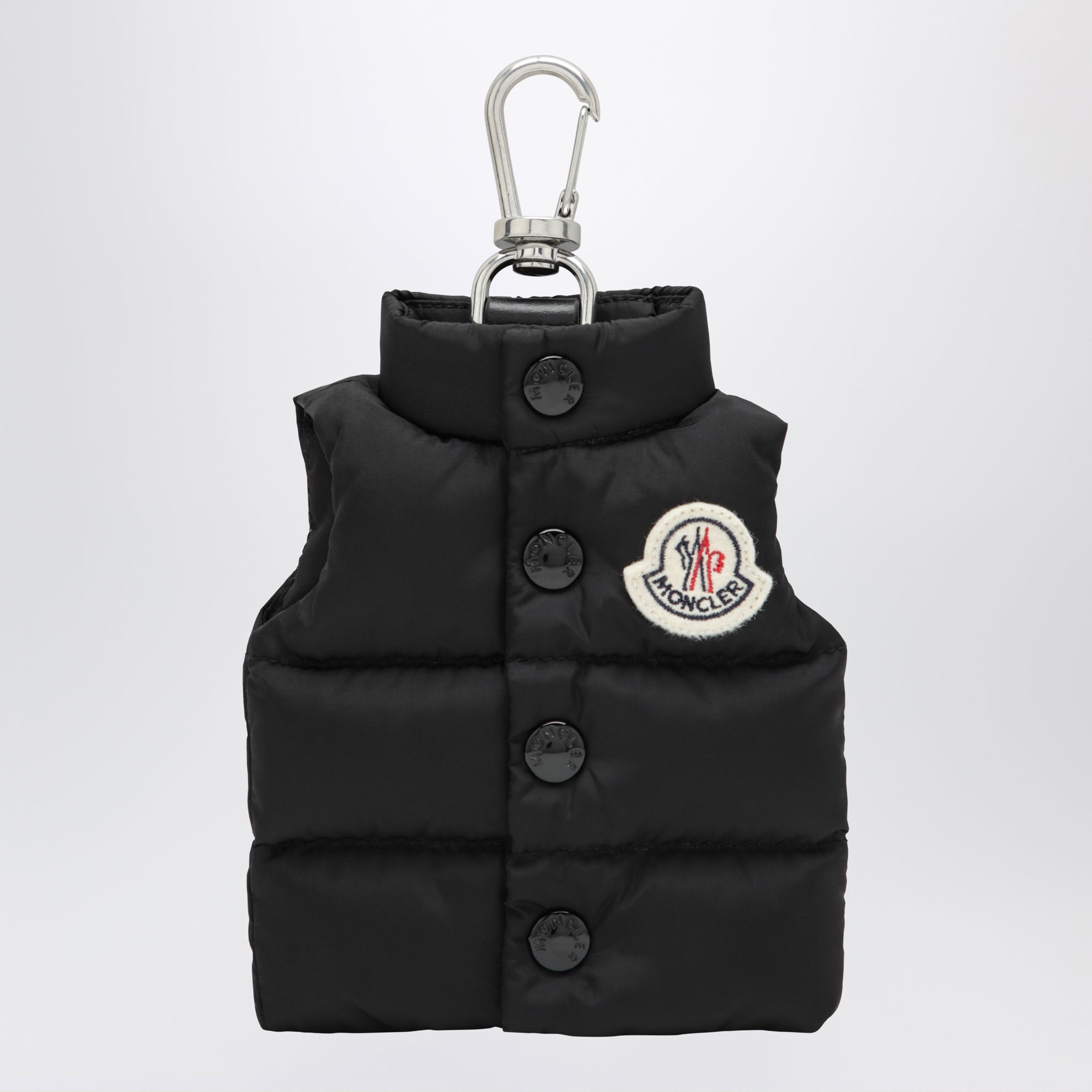 Porte-clés en forme de doudoune noire en nylon