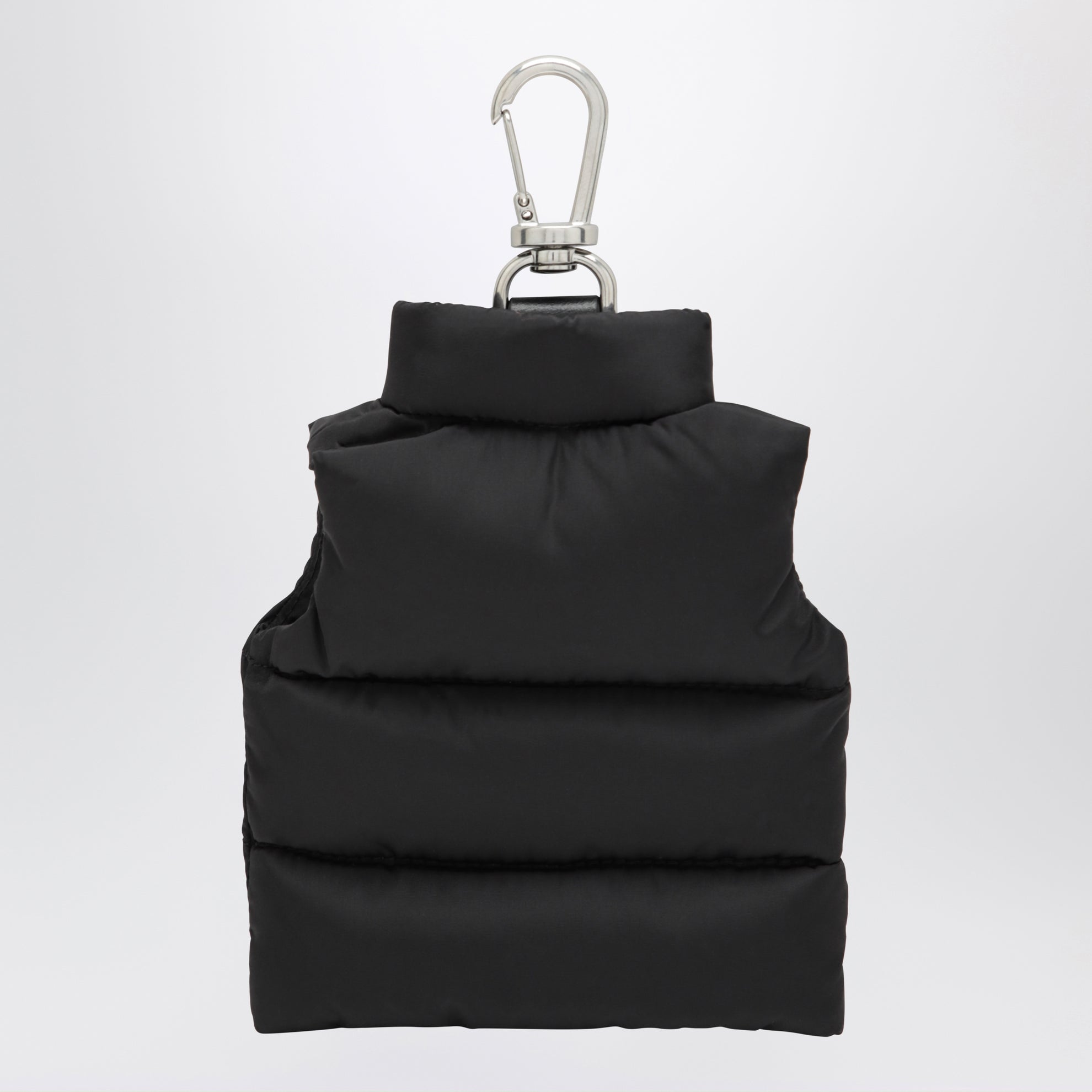 Porte-clés en forme de doudoune noire en nylon