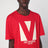 T-shirt rouge avec imprimé Chez Valentino
