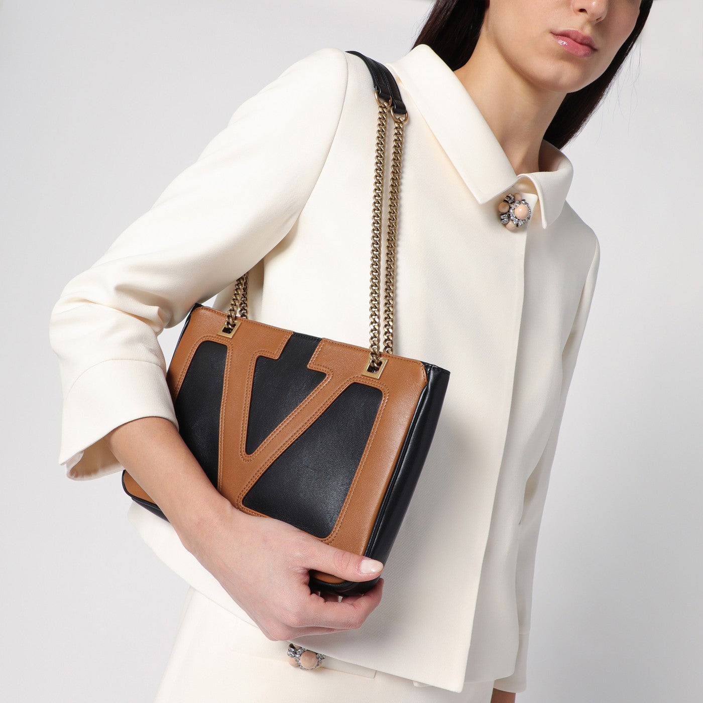 Borsa piccola Viva Superstar nera/marrone