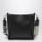 Borsa a tracolla quadrata nera con logo