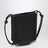 Borsa a tracolla nera in Intrecciato
