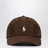 Cappello da baseball marrone con logo