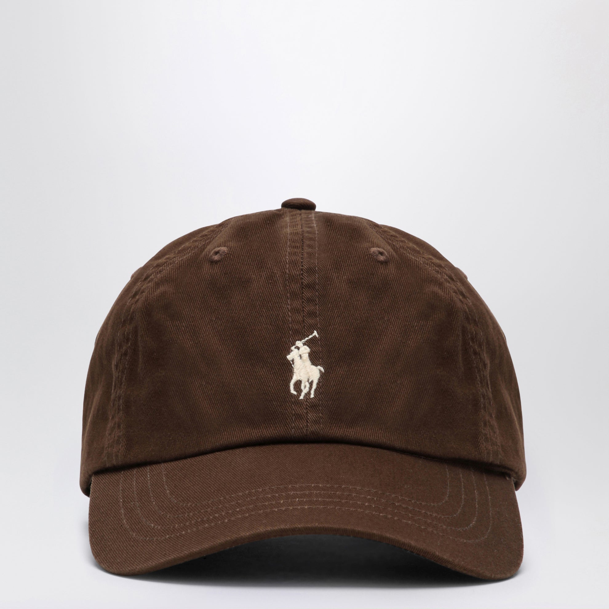 Cappello da baseball marrone con logo