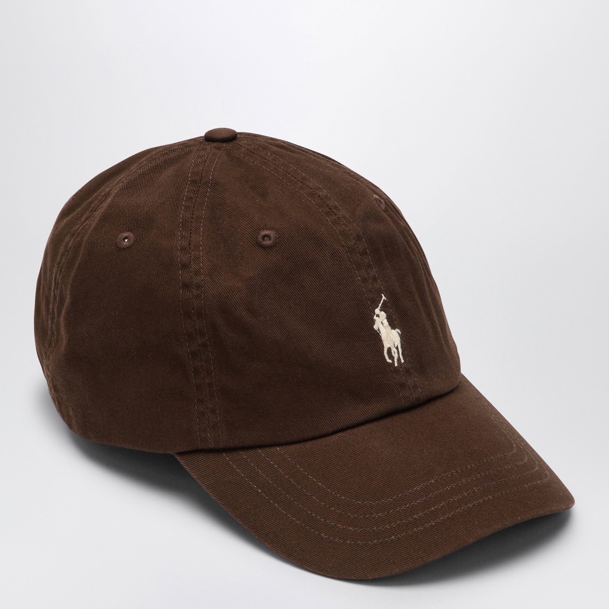 Cappello da baseball marrone con logo