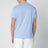 T-shirt azzurra in cotone Custom Slim-Fit
