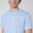 T-shirt azzurra in cotone Custom Slim-Fit