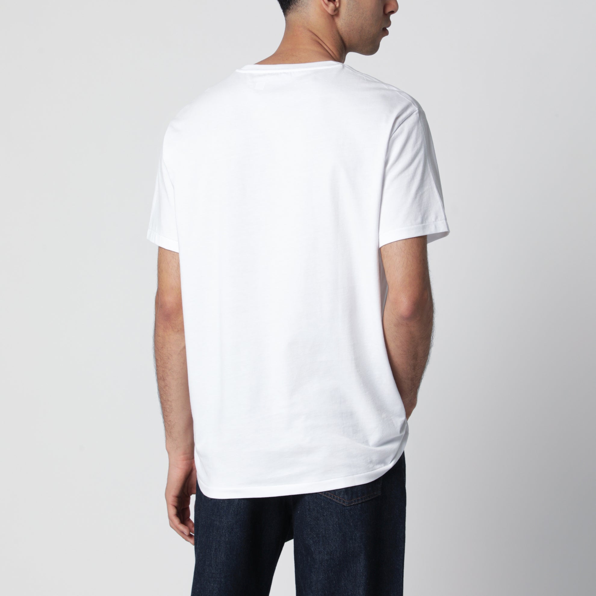 T-shirt white in cotton Custom Slim-Fit