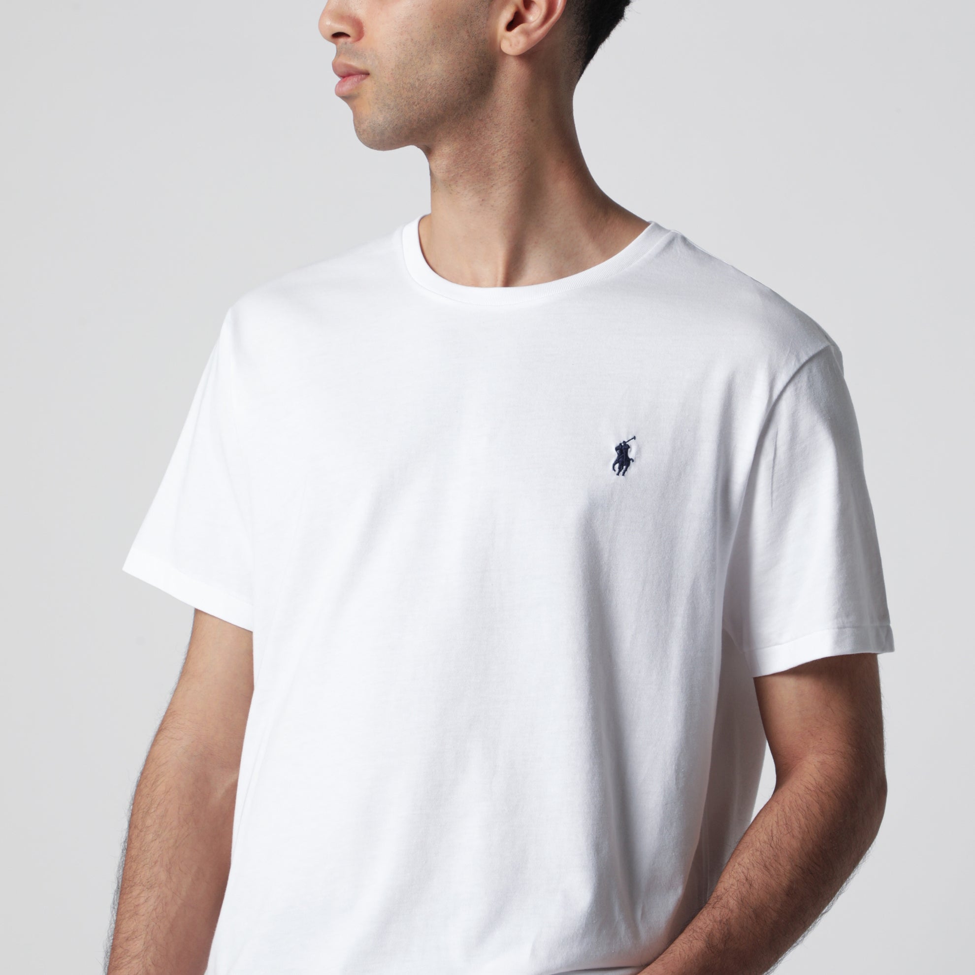 T-shirt white in cotton Custom Slim-Fit