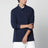 Polo blu in cotone Custom Slim-Fit