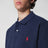 Polo blu in cotone Custom Slim-Fit